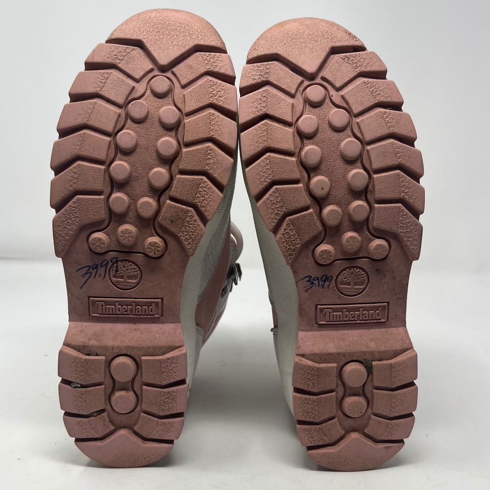 Timberland Euro Hiker White Pink Leather Hiking Boots Womens 9M 85348 - Picture 7 of 9